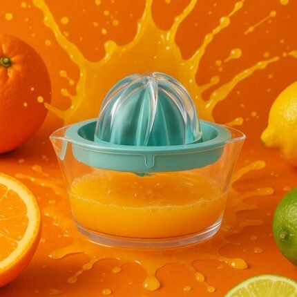 Manual Citrus Juicer Squeezer (1 Pc) BPA-Free Hand Press Pourer with Lid for Orange, Lemon, Lime, and More
