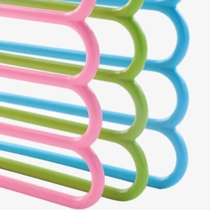5-in-1 Multipurpose Assorted Plastic Hanger (5-Layer): Durable and Space-Saving Closet Organizer for Clothes Accessories